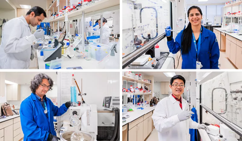 Lab workers
